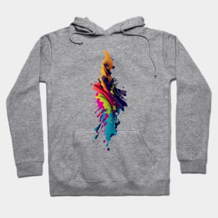 Rainbow wave. Colorful paint splash. Hoodie